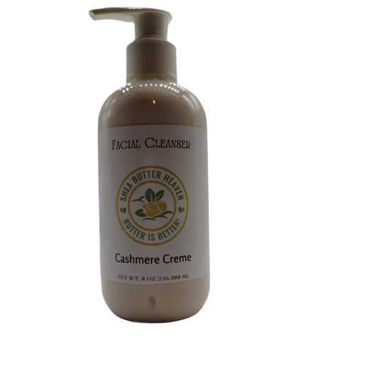 Cashmere Creme smells like a warm cashmere musk, sweet vanilla and soft woods 8 oz facial cleanser