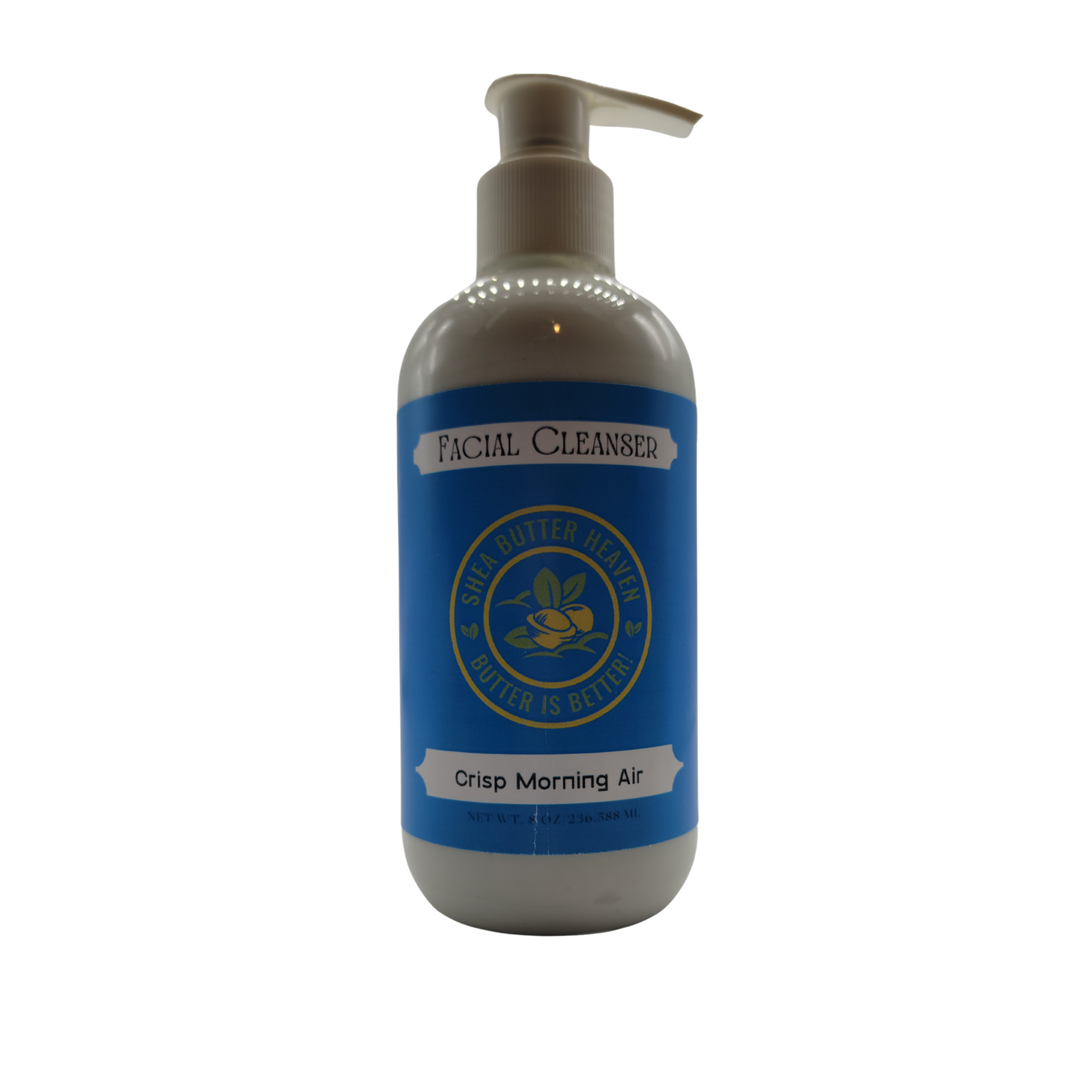 Crisp Morning Air smells like a fresh citrus burst of lime, lemon, bergamot, and ozone open the fragrance while a heart of lily, jasmine, and willow compliment a rich base of mint, patchouli, and musk. 8 oz facial cleanser