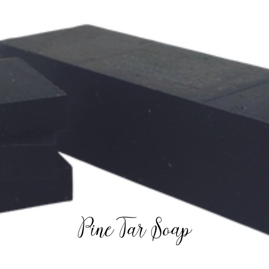Pine and orange fragrances. Contains silica sand. activated charcoal, and ground oatmeal as exfoliants.  4.5 oz bar soap