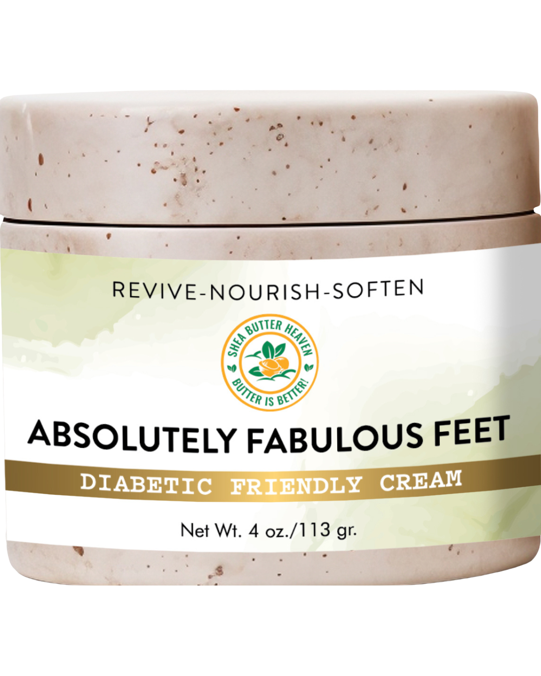 Absolutely Fabulous Feet luxury foot cream by Shea Butter Heaven — poured formula for dry rough feet