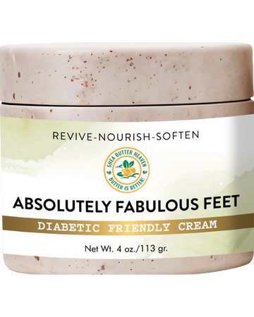 Absolutely Fabulous Feet luxury foot cream by Shea Butter Heaven — poured formula for dry rough feet
