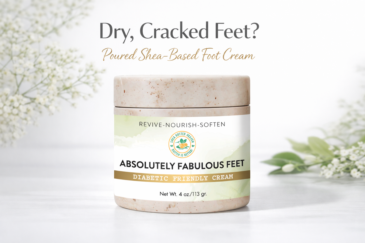 Foot cream for dry cracked feet by Shea Butter Heaven