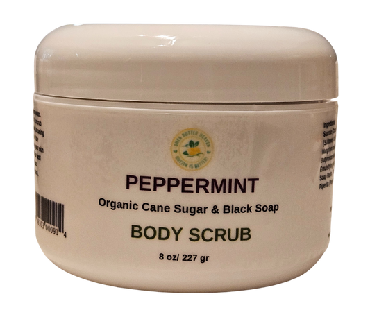 Peppermint Emulsified Sugar Scrub – Cooling Black Soap Blend
