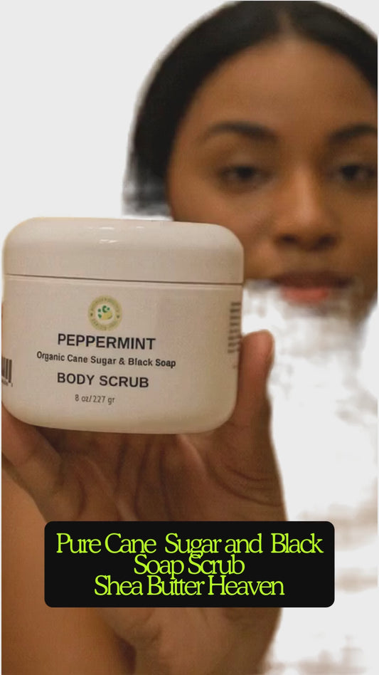 Peppermint Emulsified Sugar Scrub – Cooling Black Soap Blend