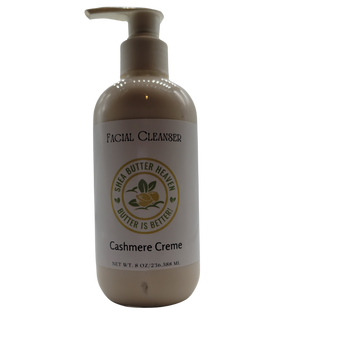Cashmere Creme smells like a warm cashmere musk, sweet vanilla and soft woods 8 oz facial cleanser
