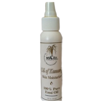 100 % pure Emu Oil.  An excellent moisturizer for severely dry skin. May be used  on the scalp and  as a massage oil to derive its benefits